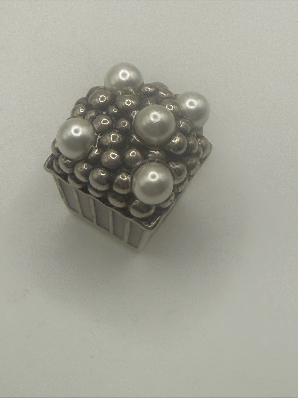 Pandora Popcorn Charm w Pearls! - Picture 3 of 8